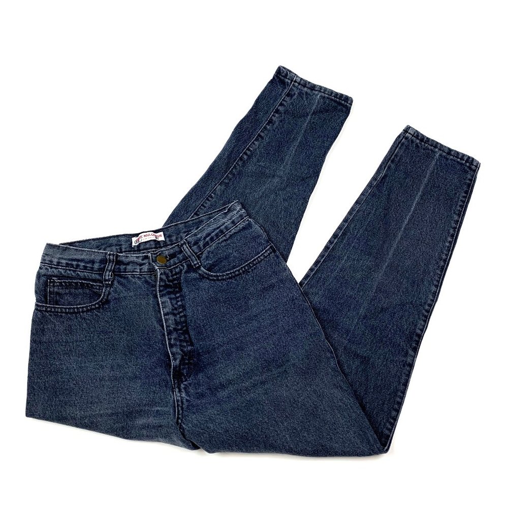 Vtg 90s Retro High Waisted Black Denim Mom Jeans